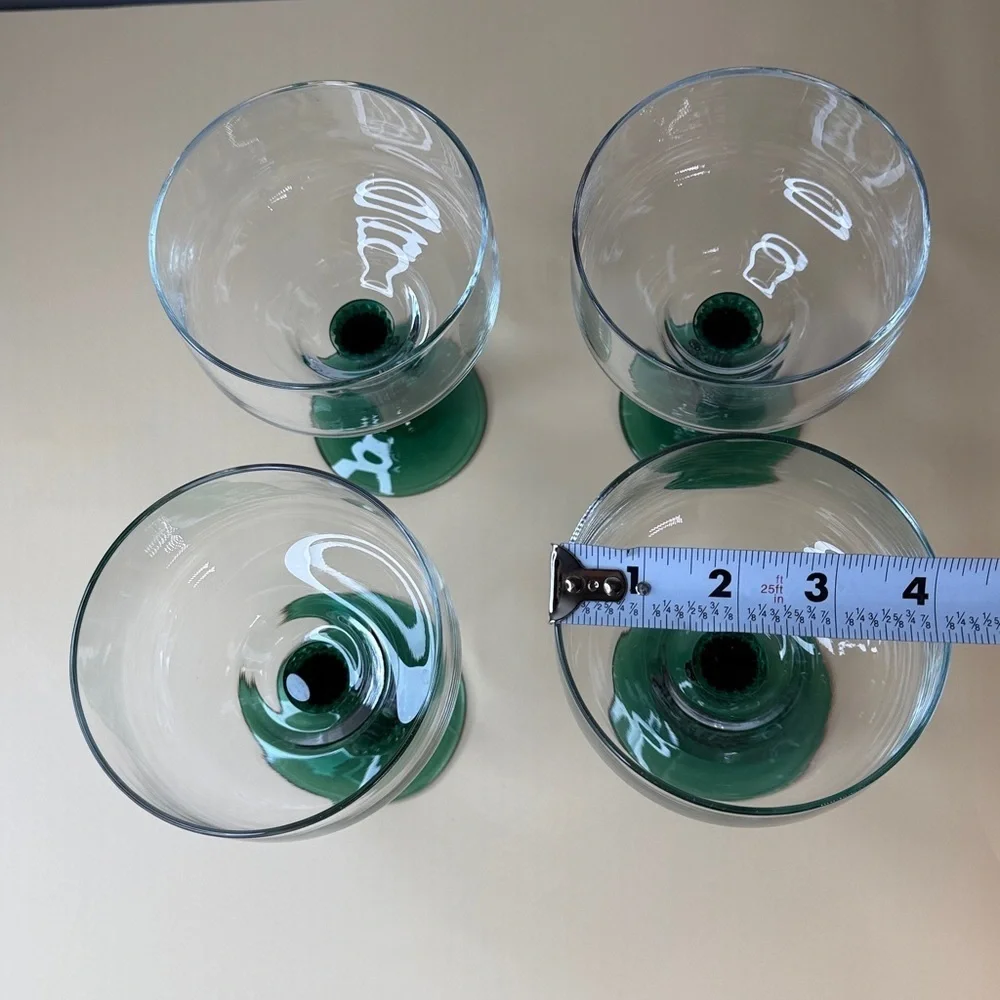 Southwestern Set of 4 Cactus Stem Margarita Glasses